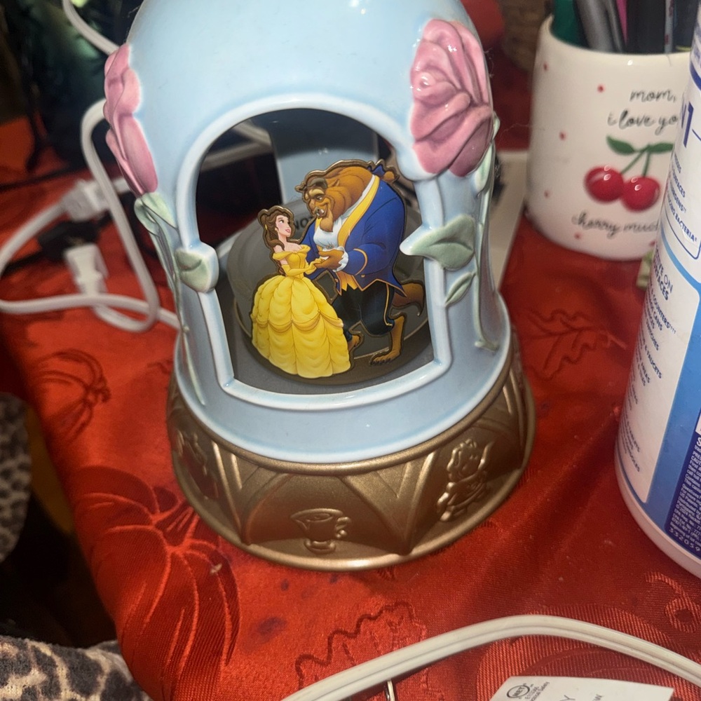 Scentsy Blue and Gold Beauty and the Beast Candle Holder